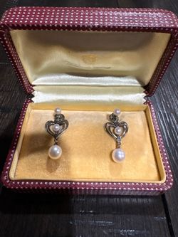 Vintage Mikimoto Pearl Drop Earrings