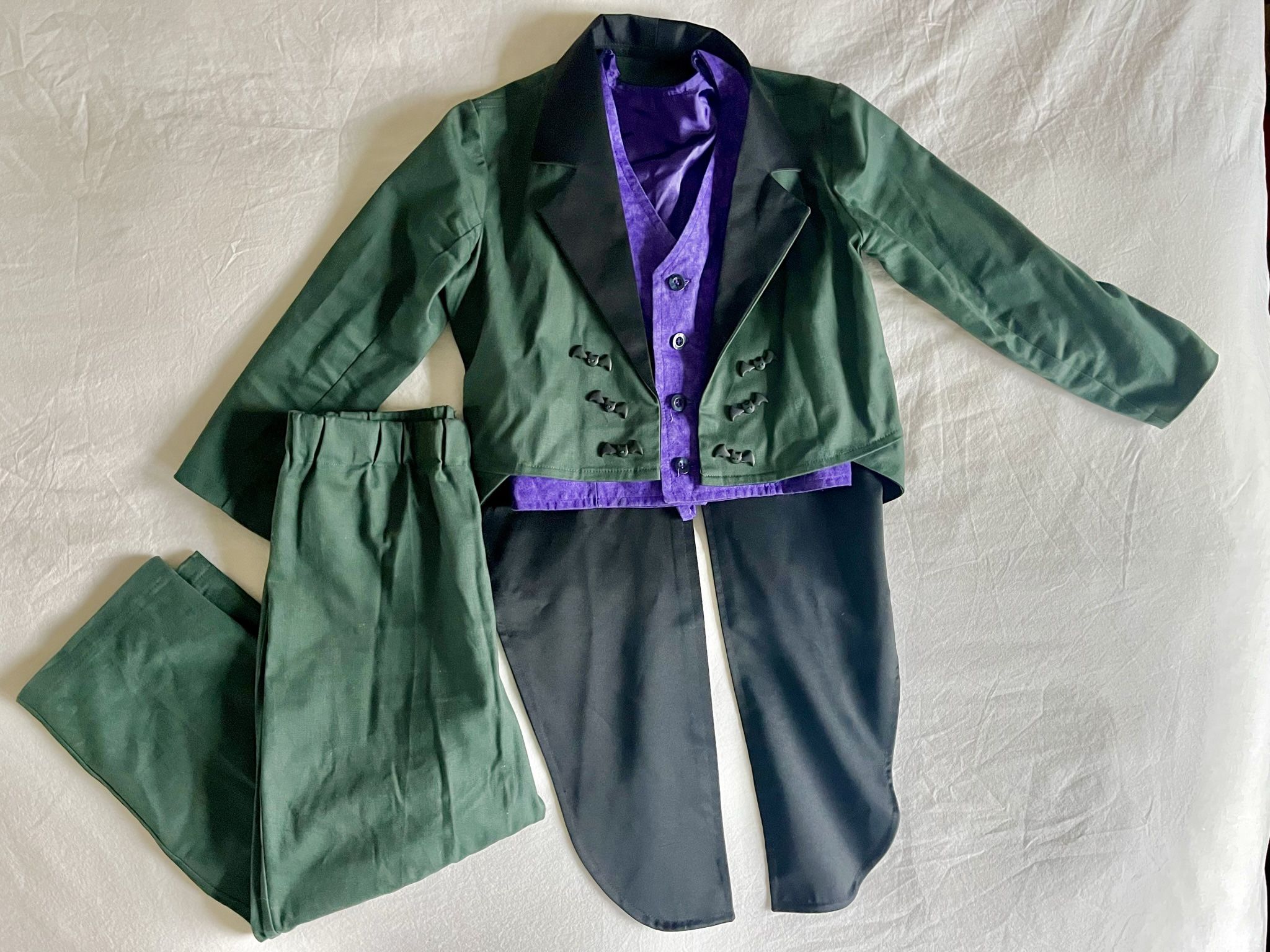 Disney’s The Haunted Mansion Butler 3 Piece Handmade Costume - Kids’ Size 8-10