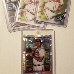 Cristian Pache Bowman Rookie Card Lot (4 cards)