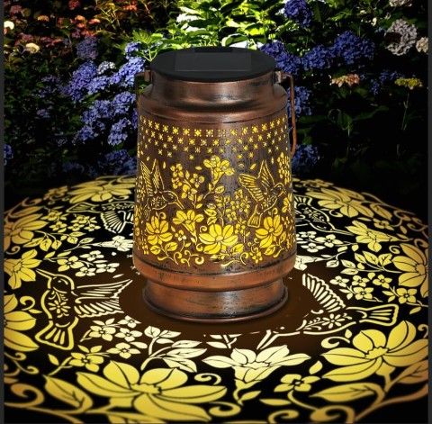 Solar Lantern Outdoor Lamp Waterproof Decorations Garden Decor, Christmas Birthday Gifts for Women, Mom, Grandma Decorative Garden, Yard, Patio, Lawn,