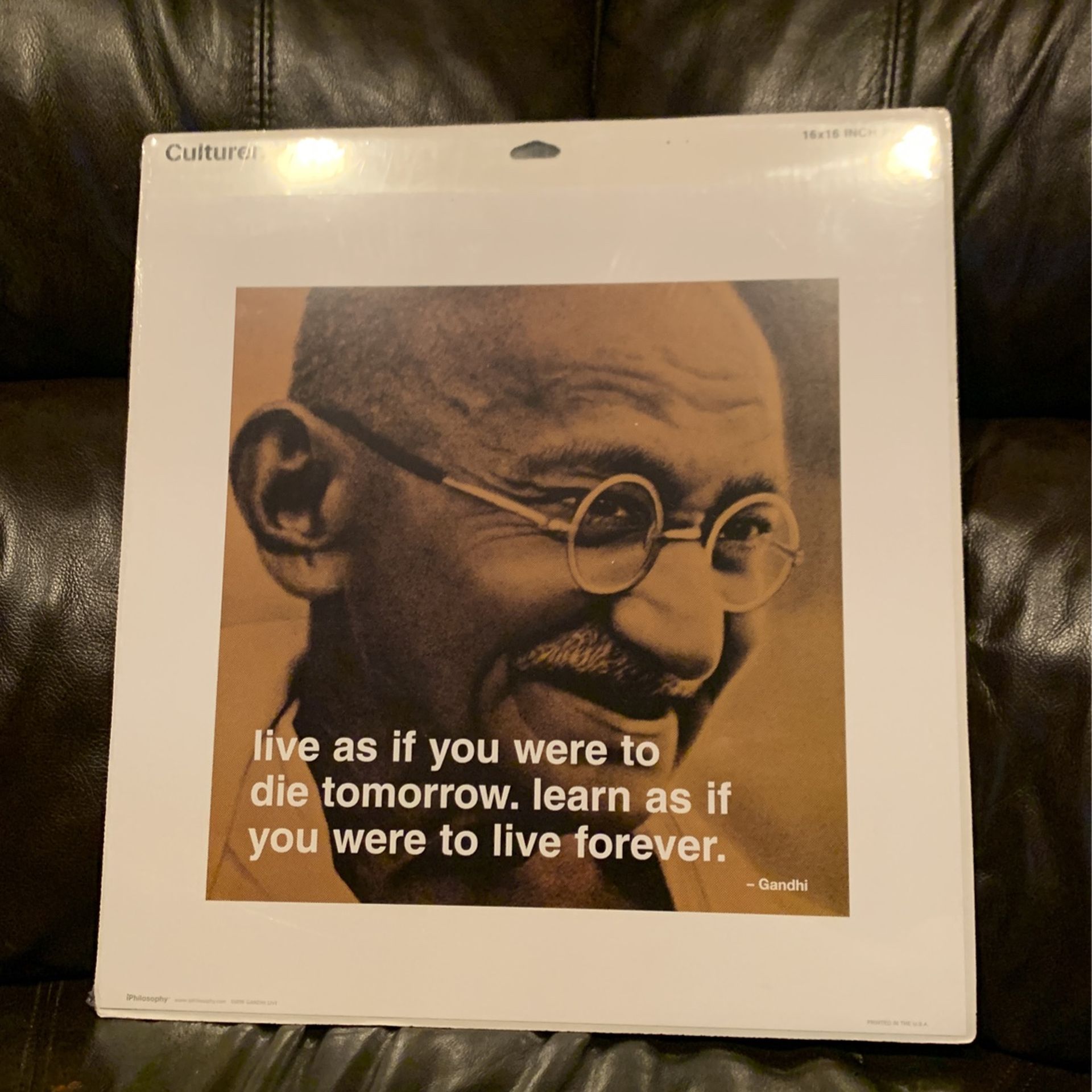 Ghandi 16 X 16 Print 