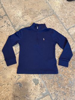 NWT~Polo Ralph Lauren Boys Kids Navy 1/4 Zipped Pullover Top Size 5Y