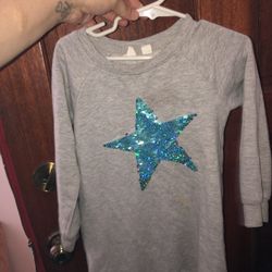 Girls 4t Sequin Star Shirt /dress