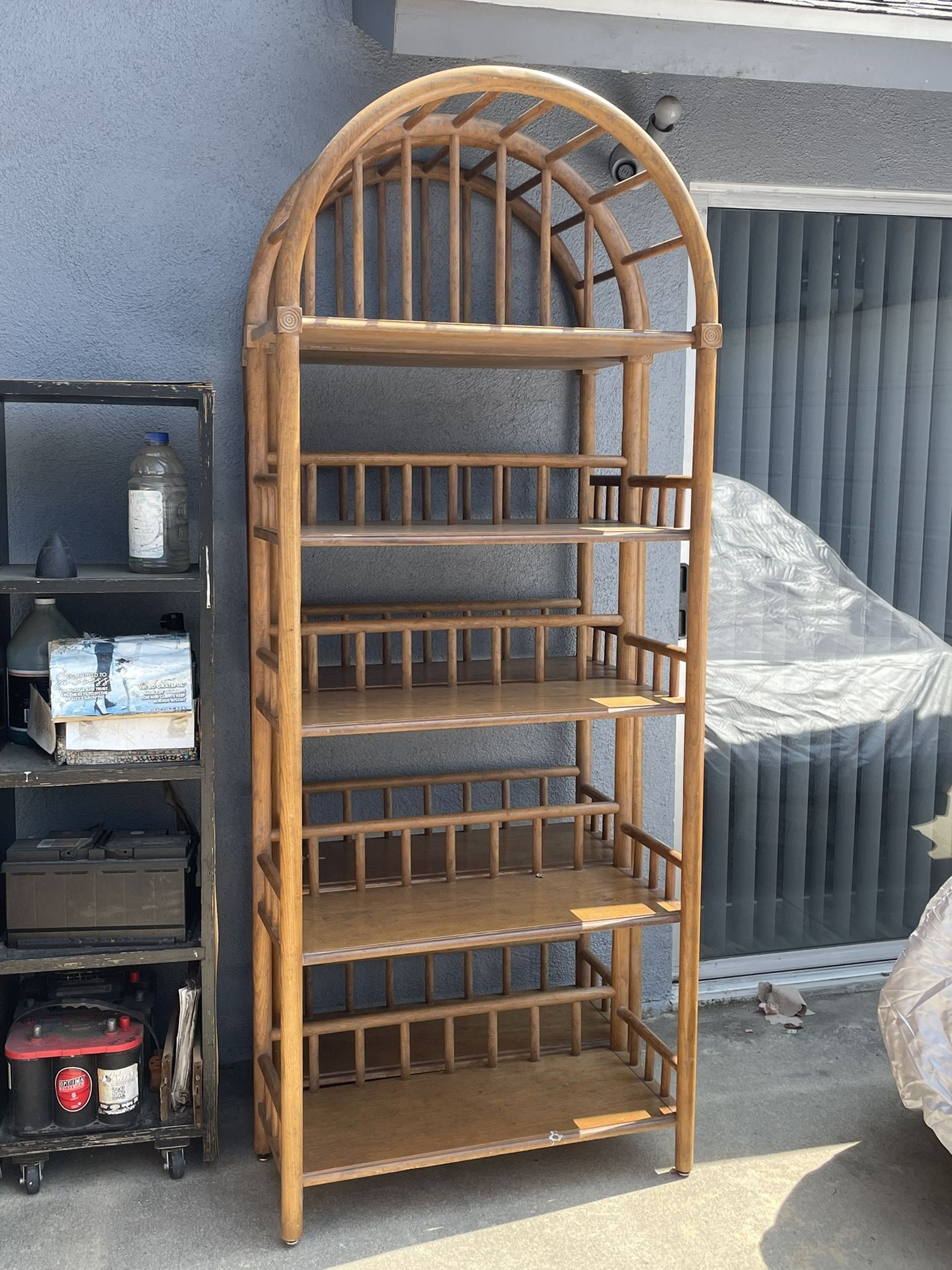 Arched Bamboo bookshelves $50 Each