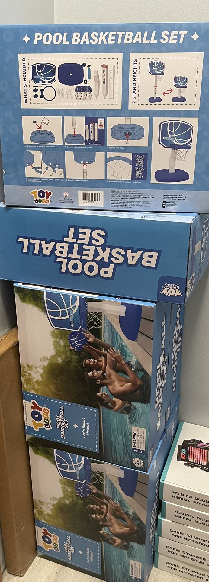 Pool Basketball Set