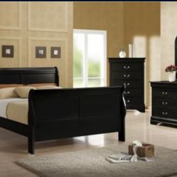 BLACK 4PCS BEDROOM SET
