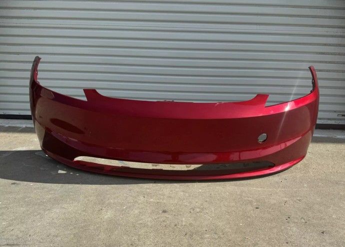 2024 Tesla Model 3 Highland Front Bumper (contact info removed) Stealth Red