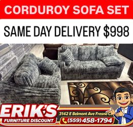 CORDUROY SOFA AND LOVESEAT NUEVOS SILLONES DE ALTA CALIDAD