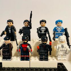 Daredevil Punisher Comic Book Minifigures | New Custom LEGO Compatible Toys