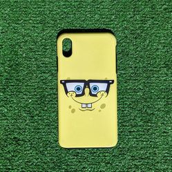 Spongebob Squarepants Nerd Big Face iPhone XS Max Cell/Mobile Slim-Fit Case GUC