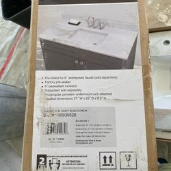 37” Quartz With Sink 