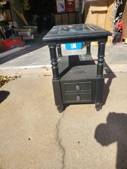 Glass Top End Table