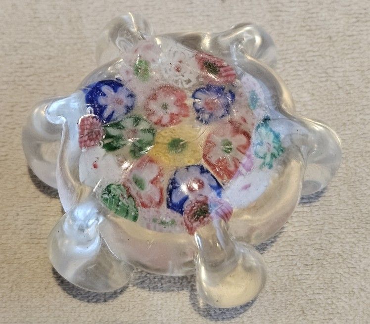 A Small Millifiori Glass Chopstick/Brush Rest/Holder