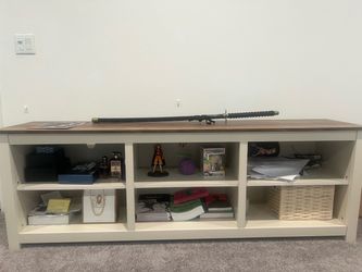 Inniss Ivory/Knotty Oak TV Stand