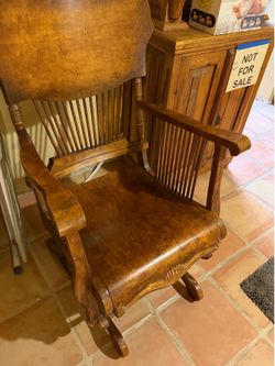 Vintage Wooden Glider Rocking Chair