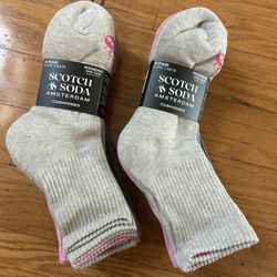 NWT Scotch & Soda premium women cushioned low crew Socks 12 pairs