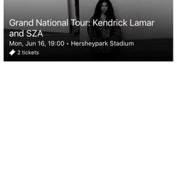 2 Tix Energy Floor Section for Kendrick Lamar and SZA 