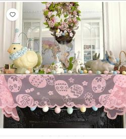 Hobby Lobby Pink Easter Egg Lace Table Runner