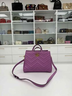 GUCCI GG Marmont Matelasse Tote Purple