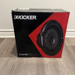 KICKER CompVT 12-Inch (30cm) Subwoofer, SVC, 2-Ohm, 800W Peak / 400W RMS, Vehicle Sound System, Car Stereo, Bass, Car Audio, Pro Audio