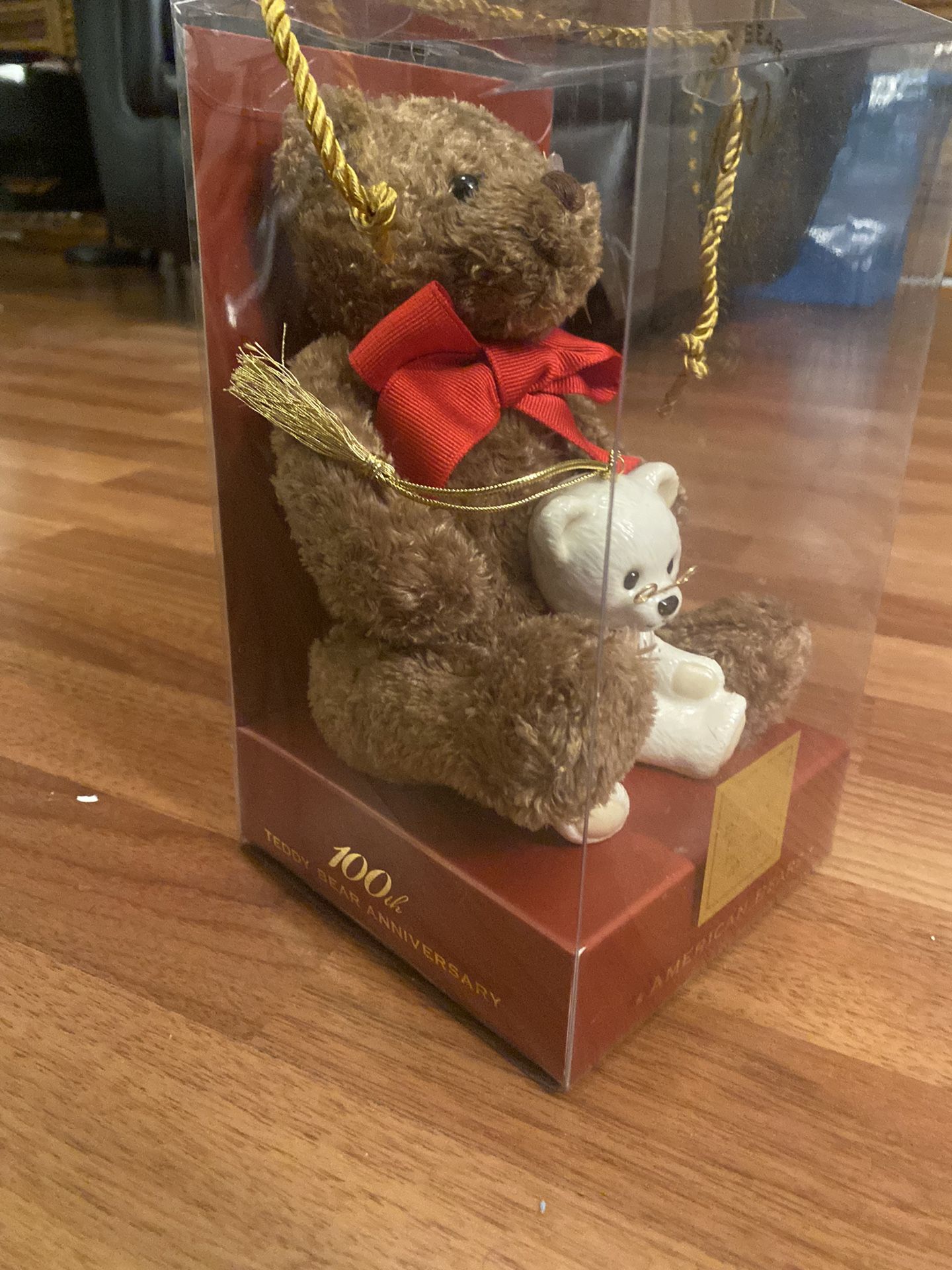 Lenox American Bears plush teddy and ornament, Teddy Bear 100th Anniversary
