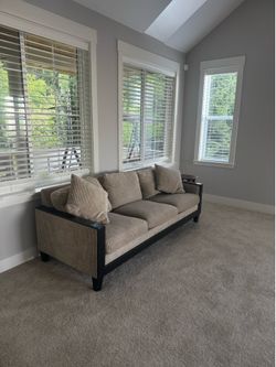 Restoration hardware/Mitchell Gold gorgeous, unique sofa