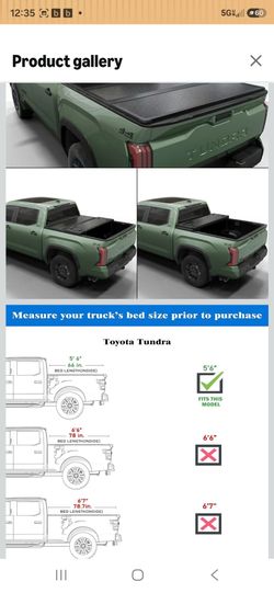 Hard Folding Truck Bed Tonneau Cover HTF034 Fits 2022-2026 Toyota Tundra 5‘6" Bed w/OE Rail System (66.7")