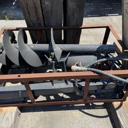 Auger Attachment For Skid Steer