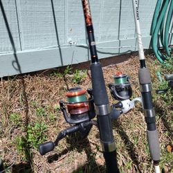 Spinning And Baitcaster Rods And Reels