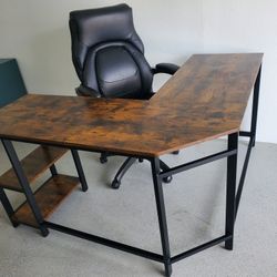 Desk and chair. 