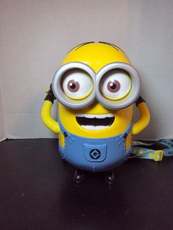 2015 Universal Studios Minion Bob Popcorn Bucket & Strap Despicable Me