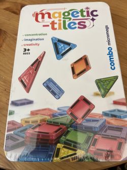 Mini Magnetic Tiles 50PCS Travel Magnetic