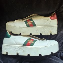 GUCCI  Women's Ace Embroided Platform Sneakers
