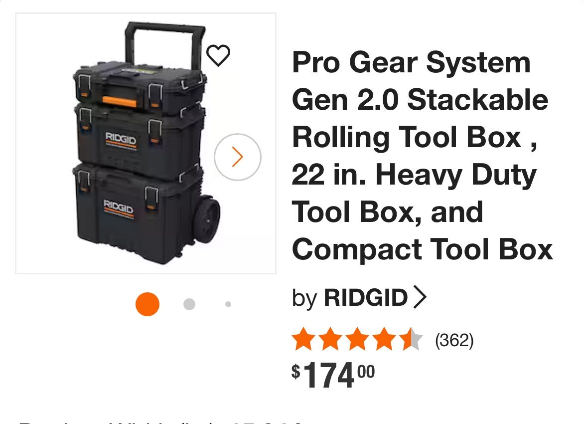 Ridgid Rolling Tool Box