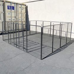 (NEW) $270 Large 10x10 FT Heavy Duty 48” Tall 16-Panel Pet Playpen Dog Crate Kennel Exercise Cage Fence