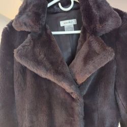Brand New Nine West Fur Coat. Size Small 