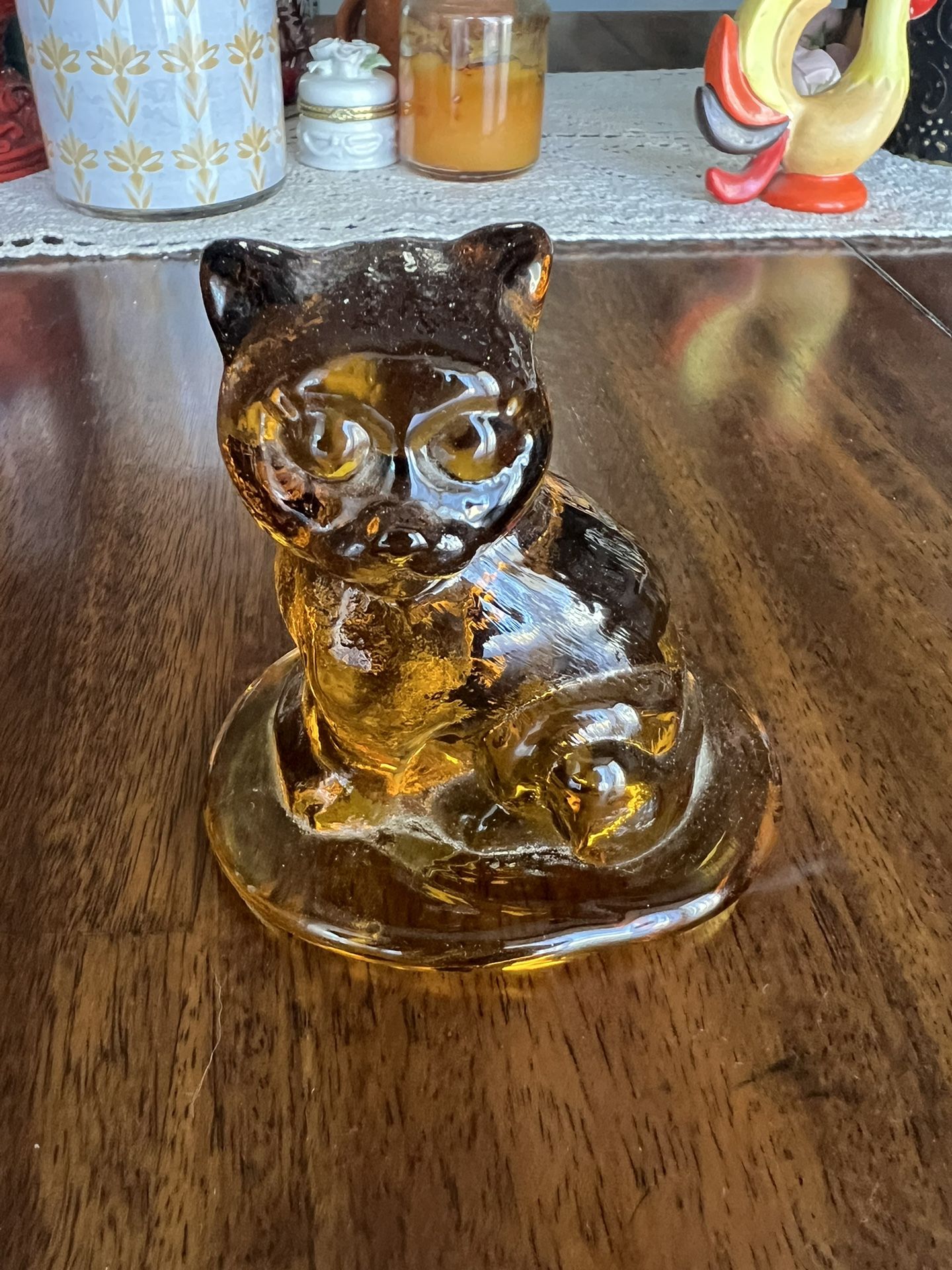 Vintage Wheaton Glass Cat