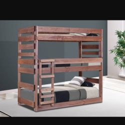 Solid Pine Triple Bunk Bed - NEW