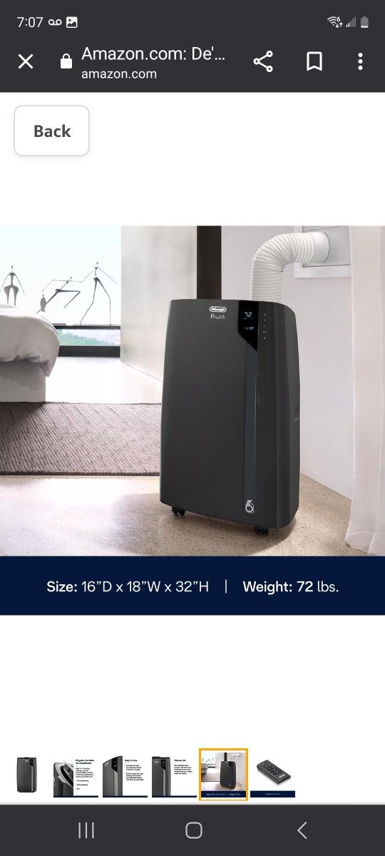 Delonghi Pinguino Portable Ac Unit / Window Air Conditioner
