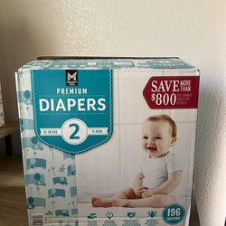 Members mark Premium diapers, size 2 