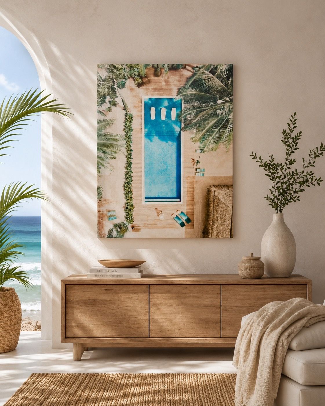Coastal Resort Wall Art Canvas Large