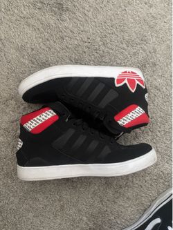 Adidas Originals High-Top Sneakers Black Red
