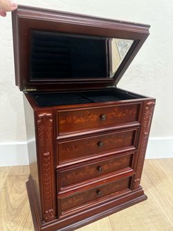 Free! Tiered Jewelry Box with Drawers and Mirror