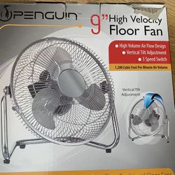 Penguin / 9” High Velocity Floor Fan 