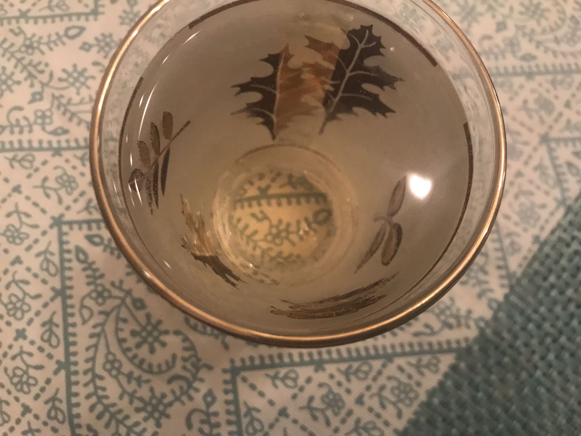 Libby Vintage Gold Leaf Drinking Glasses