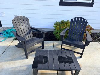 Set of 4 Adirondack Chairs and Coffee Table