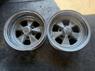 Two 14 Inch Cal Chrome classic Cragar Style Wheels