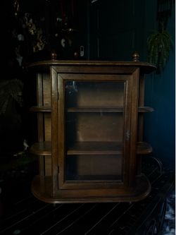 small hanging wall curio cabinet
