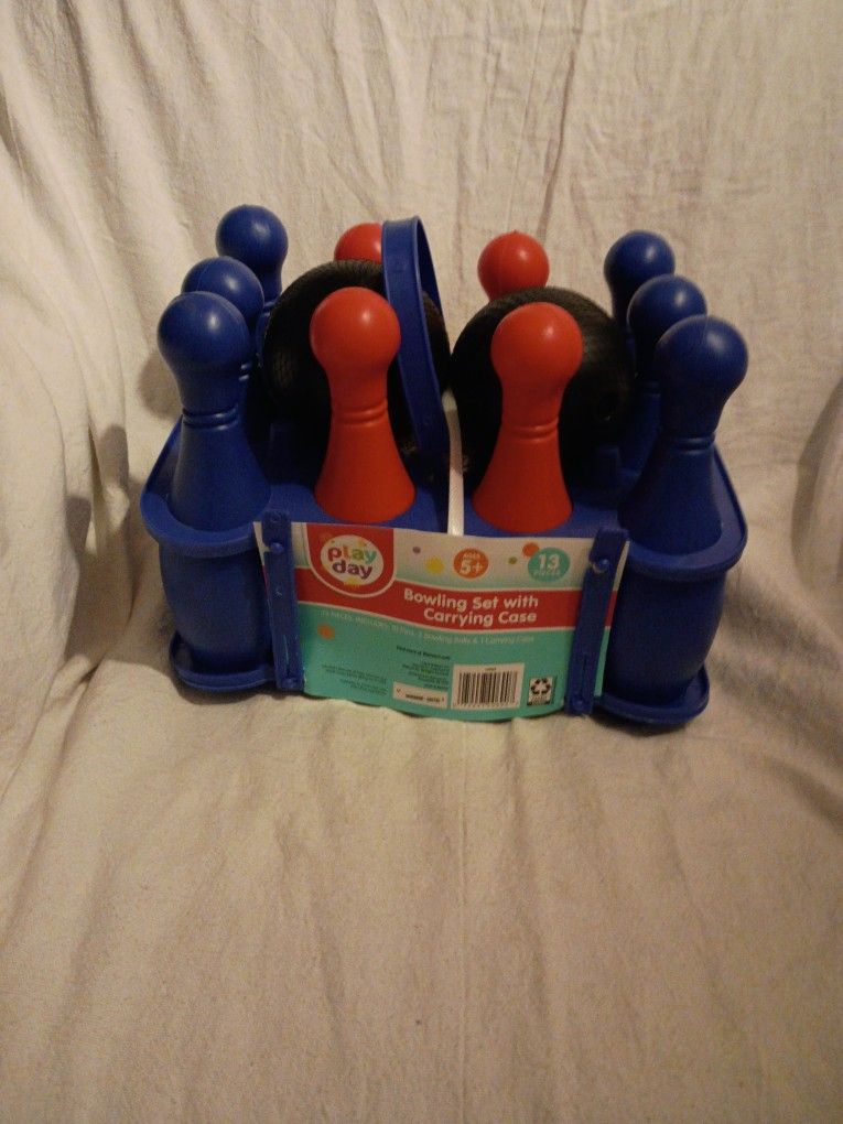 "Bowling Set With Carrying Case"..(Brand New)..(2) Sets Total..
