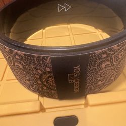 Yoga Wheel Cork Mandala Black Yoga Design Lab